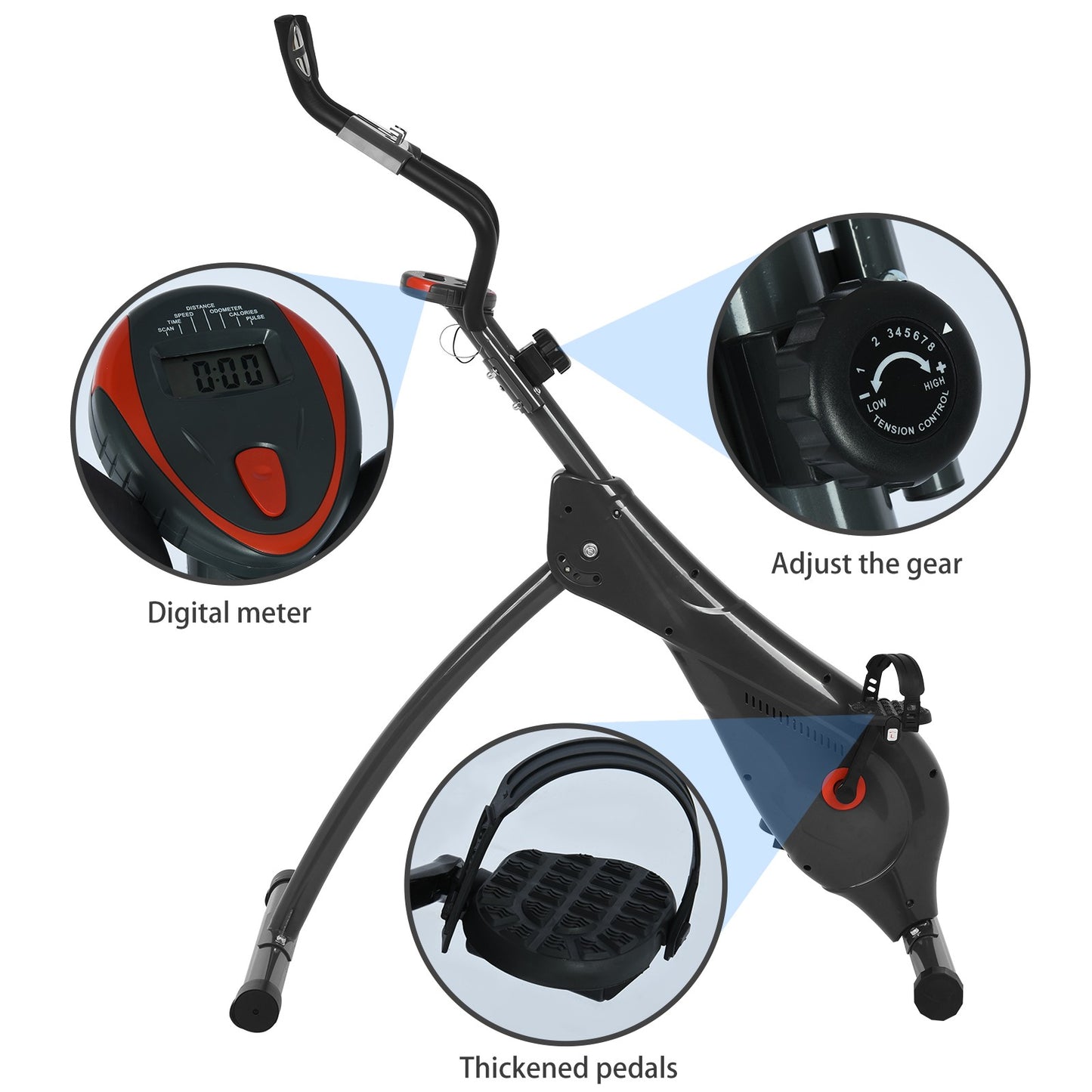 Magnetic Control Exercise Bike Household Ultra-quiet Sports Foldable Indoor