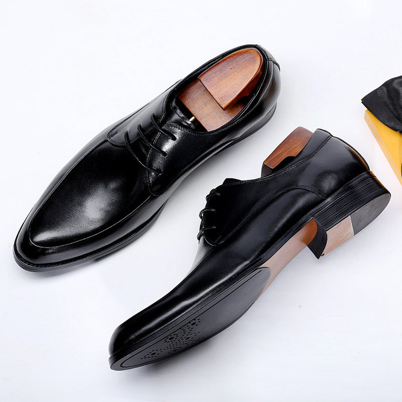 Korean Style Pointed Toe Lace Up Dress Shoes