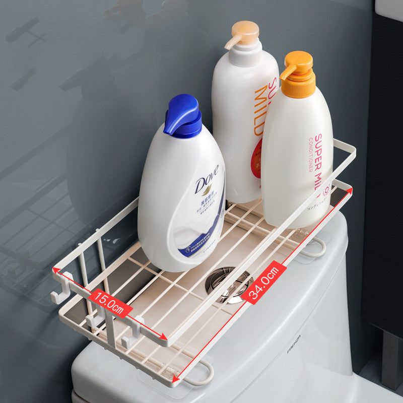 Punch-free toilet rack