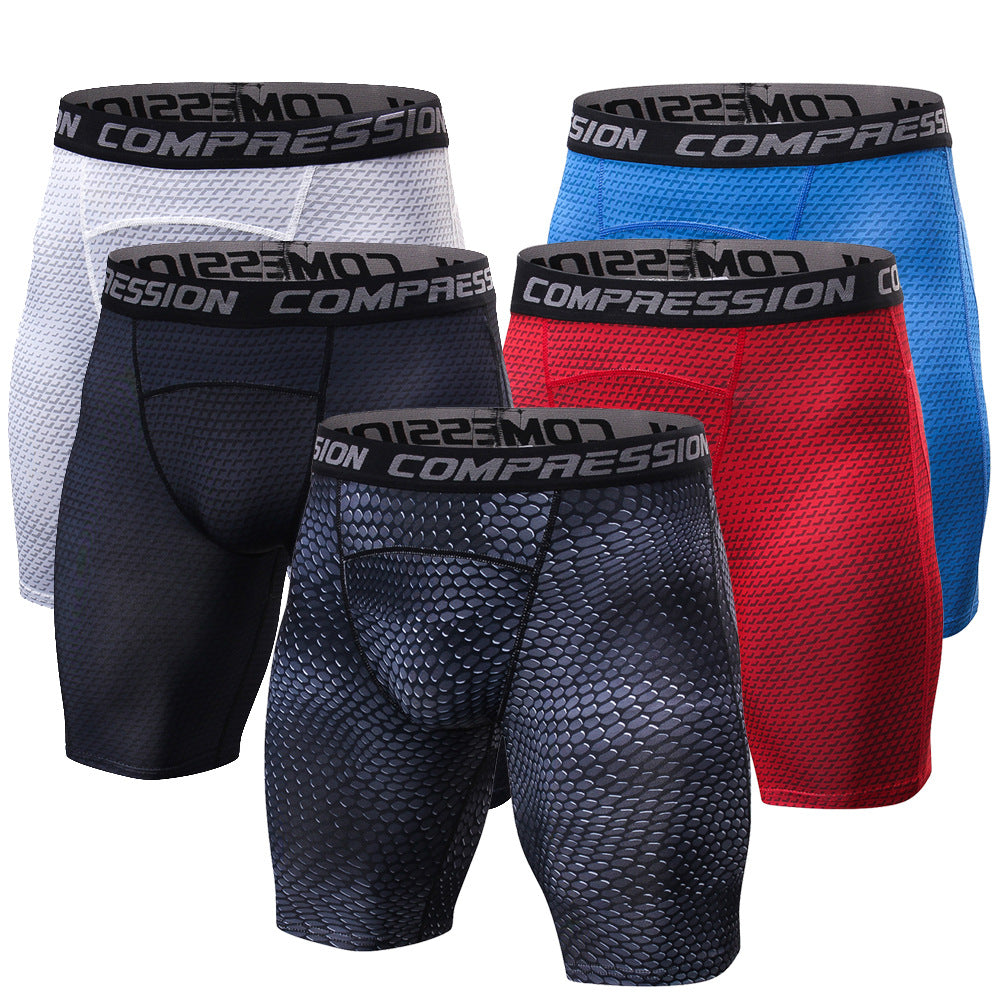 Breathable compression shorts men's MMA fitness training leggings