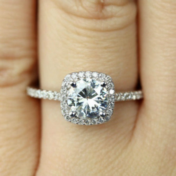 With diamond ring