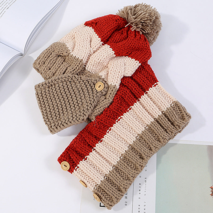 Ymsaid Fashion Winter Hat Thickened Cotton Women's Hat Warm PomPoms Hats For Women Girl Knitted Beanies Female Skiing Cap