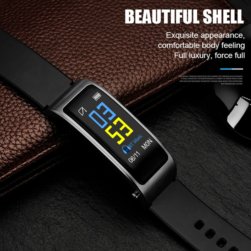 Y3 PLUS Bluetooth Headset Smart Bracelet 2 in 1 watch with earbuds Wristband health monitoring Sports Earphone and Mic