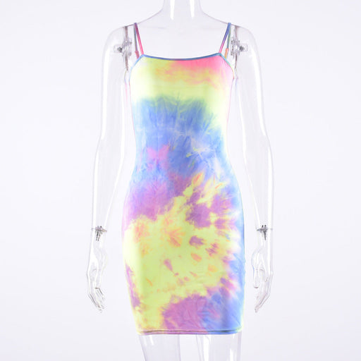 Fluorescent Camouflage Sling Dress