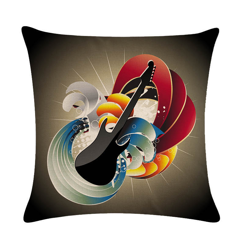 Abstract Guitar Series Linen Pillowcase Cushion Cover