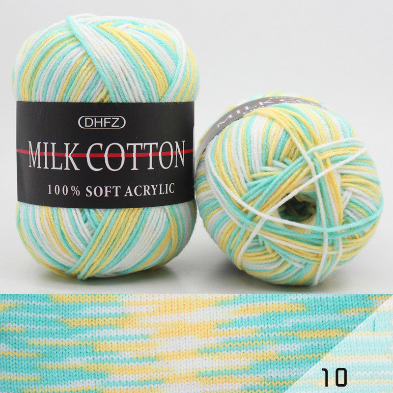 3-ply dyed milk cotton wool