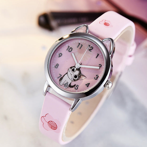 Cartoon little cute cat watch