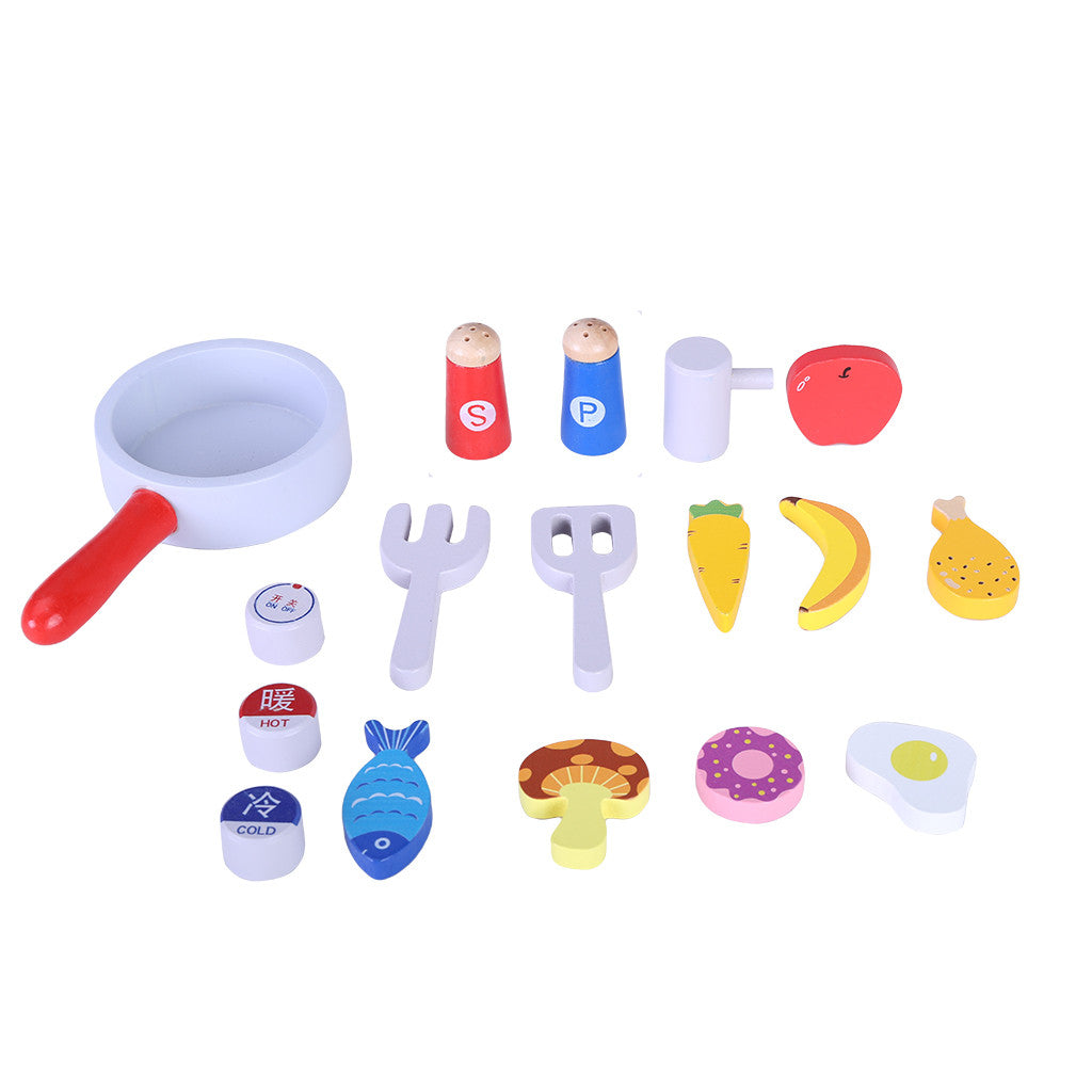 Gourmet Pretend Play Kitchen Starter Accessories Wooden Play Set