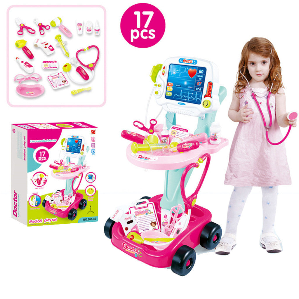 Doctor Pretend Play Set With Electric Simulation Medical And Stethoscope Kit