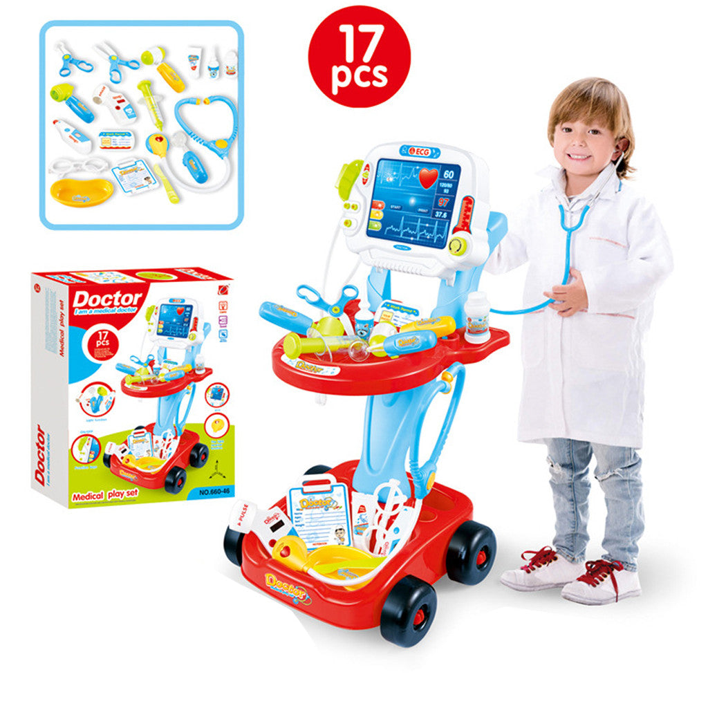 Doctor Pretend Play Set With Electric Simulation Medical And Stethoscope Kit