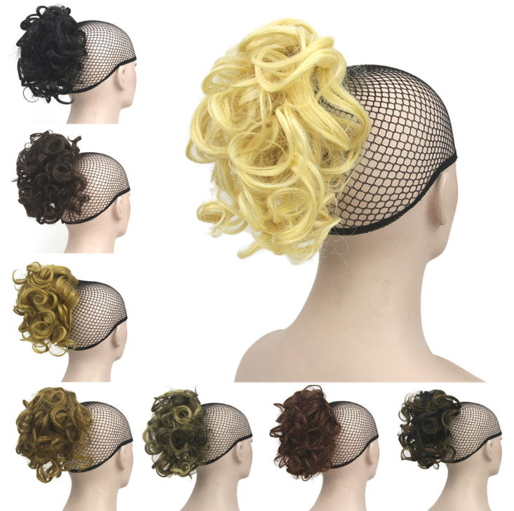 European and American wigs, shrapnel, ponytail, fluffy hair bag, curling iron, hair extension, short hair wig