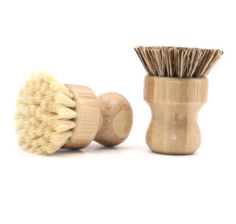 Kitchen Cleaning Brush Sisal Palm Nanzhu Short-Handled Round Dish Brush Dishwashing Pot Brushing Pot Washing Pot Special Brush