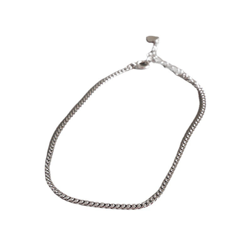 Sterling Silver Simple 2MM Thin Chain Foot Chain