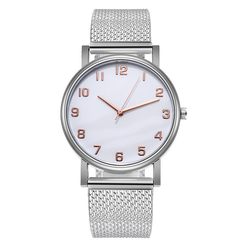 Ladies Mesh trap Quartz Watch Casual Simple Digital Female Watch