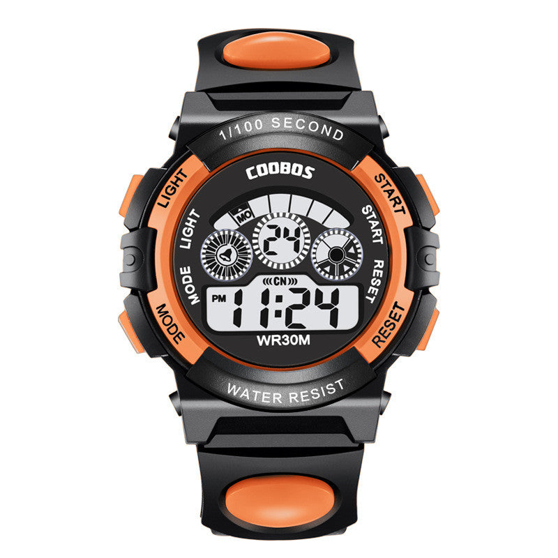 Trendy Waterproof Luminous Fashion Children's Digital Watch Outdoor Anti-Fall Running