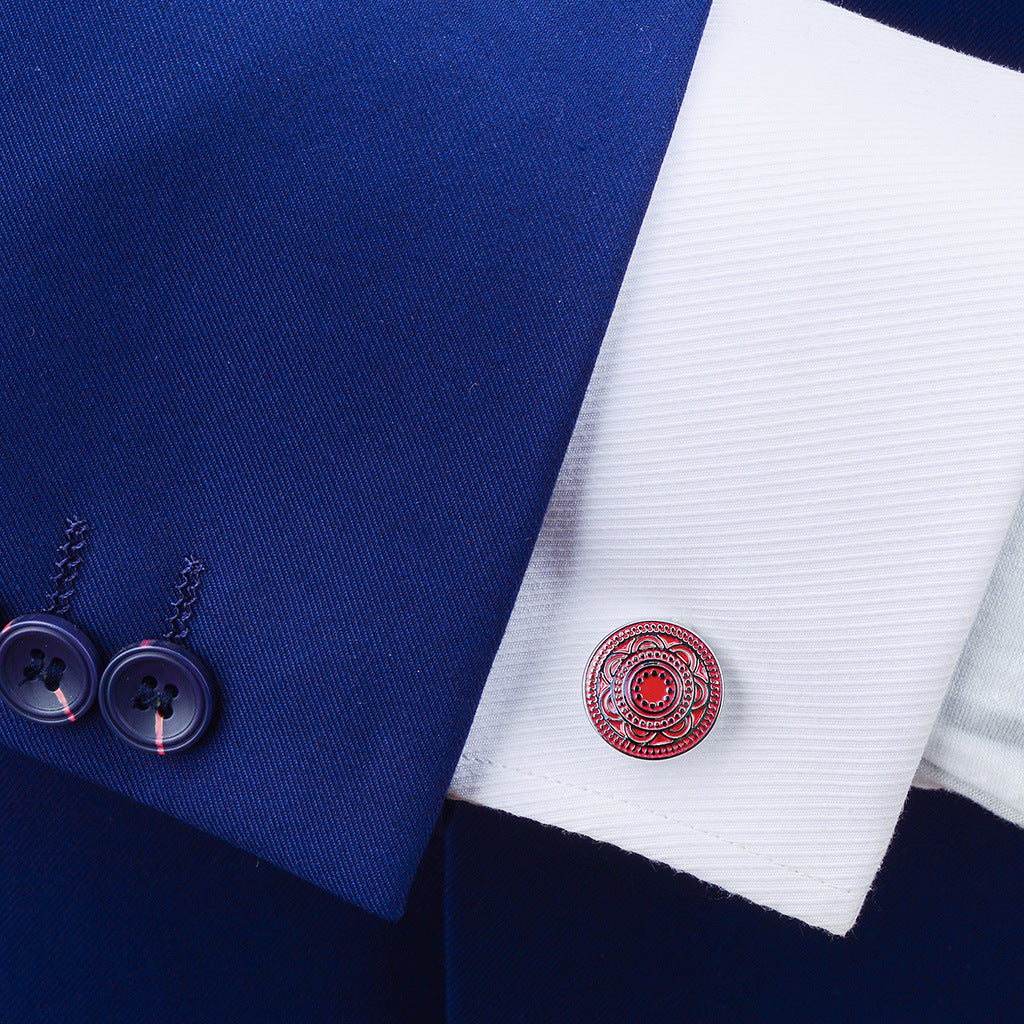 Savas French Shirt Cufflinks Round Cuff Nails