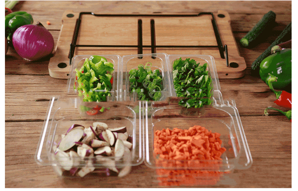 Vegetable Kitchen Cutting Board With Trays