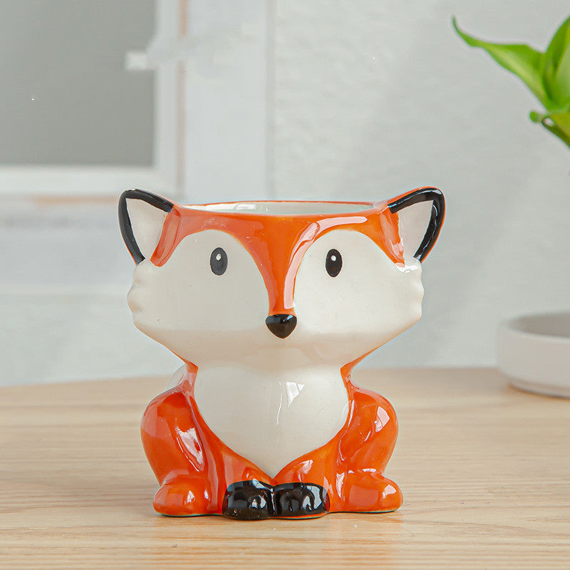 Simple Cartoon Animal Succulent Flower Pot Ceramic Flower Pot