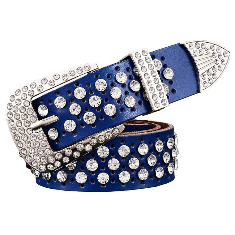 Gypsophila Rhinestone Leather Women's Belt