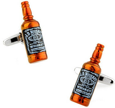 Whiskey Bottle Cufflinks French Shirt Cuff Studs Men