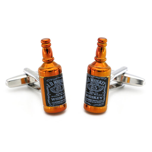 Whiskey Bottle Cufflinks French Shirt Cuff Studs Men