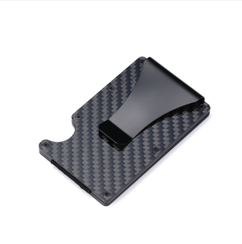 Multi-purpose Bank Card Holder Metal Wallet Carbon Fiber RFID Card Holder