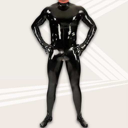 Latex Ammonia Body Shaper Mirror Shiny Leather One-Piece Bodysuit