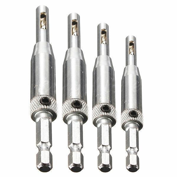 4Pcs Self Centering Hinge Drill Bits Set Door Cabinet