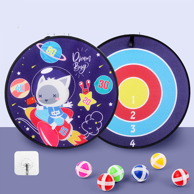 Spot Wholesale Children's Sticky Ball Dart Board Cartoon Fun Dart Board Plus Velvet A Variety Of Creative Cartoon