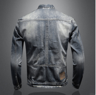 Men's Fashion Stand Collar Zip Embellished Jacket