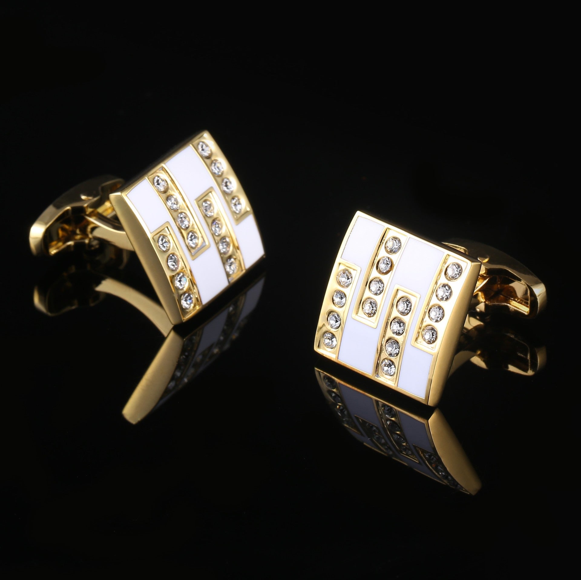 Square Diamond Men's Cuff Buttons Business Buttons Wedding Cuff Nails