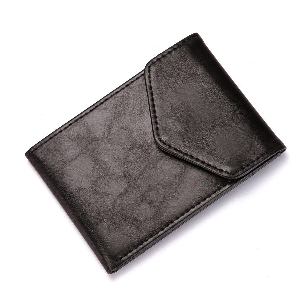 Creative Men's Buckle PU Card Case Fashion Coin Purse