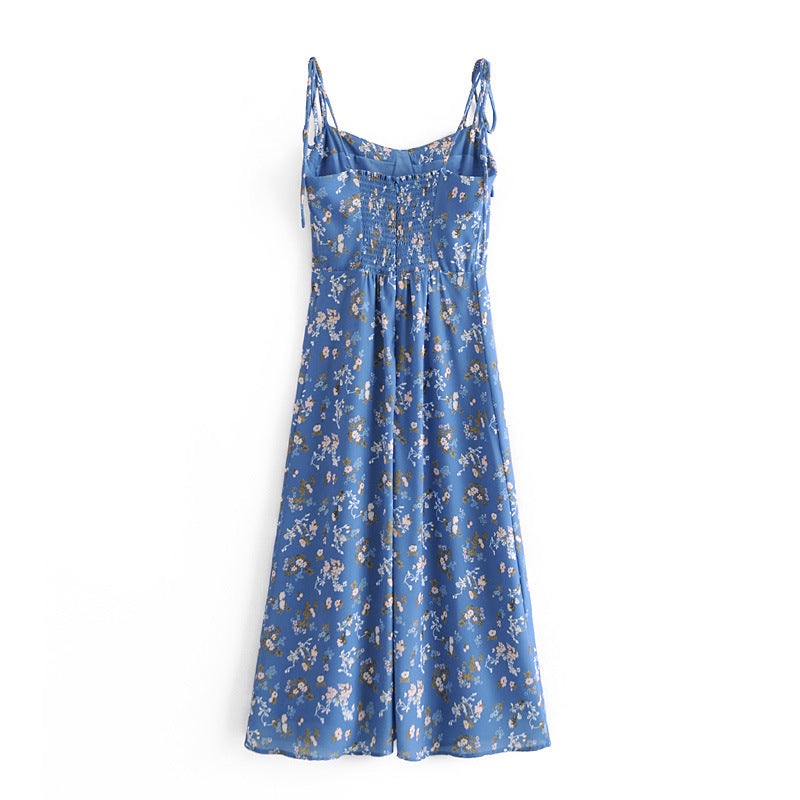 European and American spring female floral dress