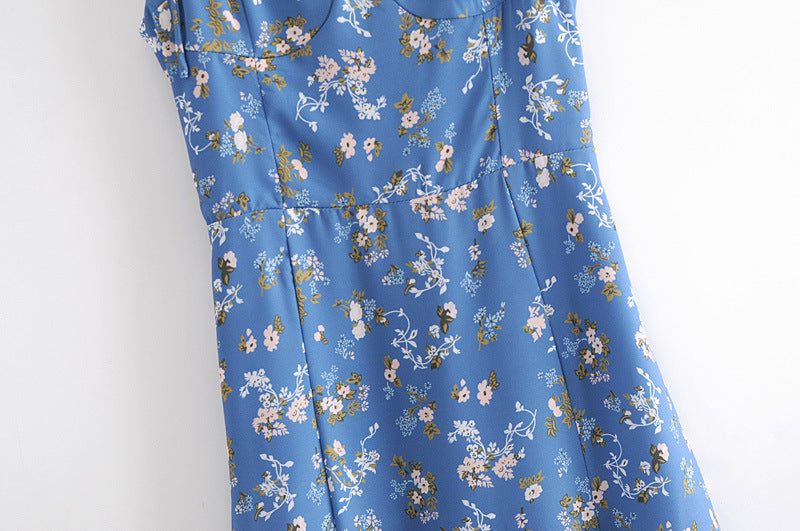 European and American spring female floral dress