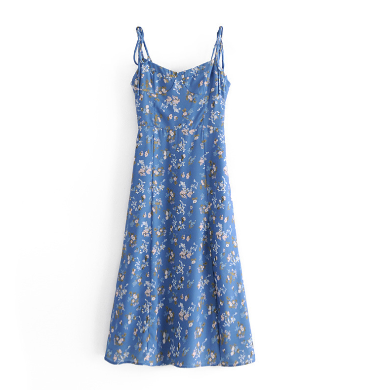 European and American spring female floral dress