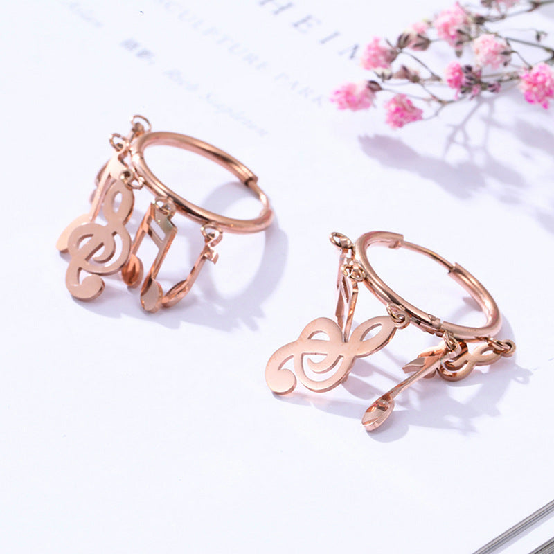 New European And American Stainless Steel Earrings, Environmentally Friendly Plating Summer Simple Earrings, Small Fresh Temperament Love Earrings