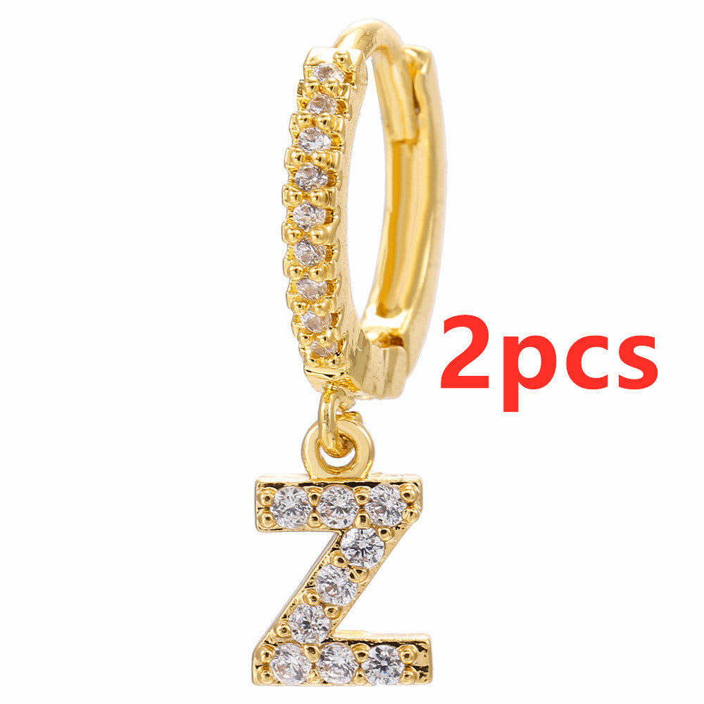 26 Letter Earrings Popular In Europe and America