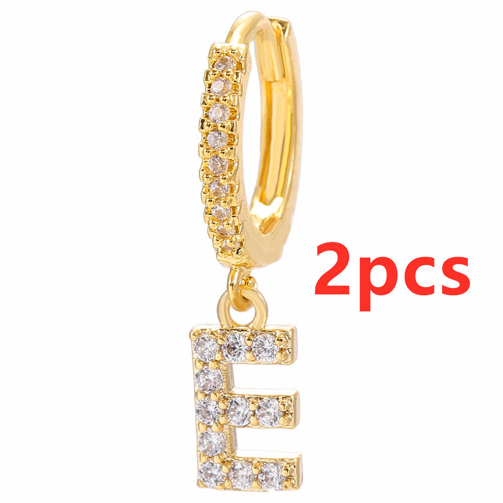 26 Letter Earrings Popular In Europe and America