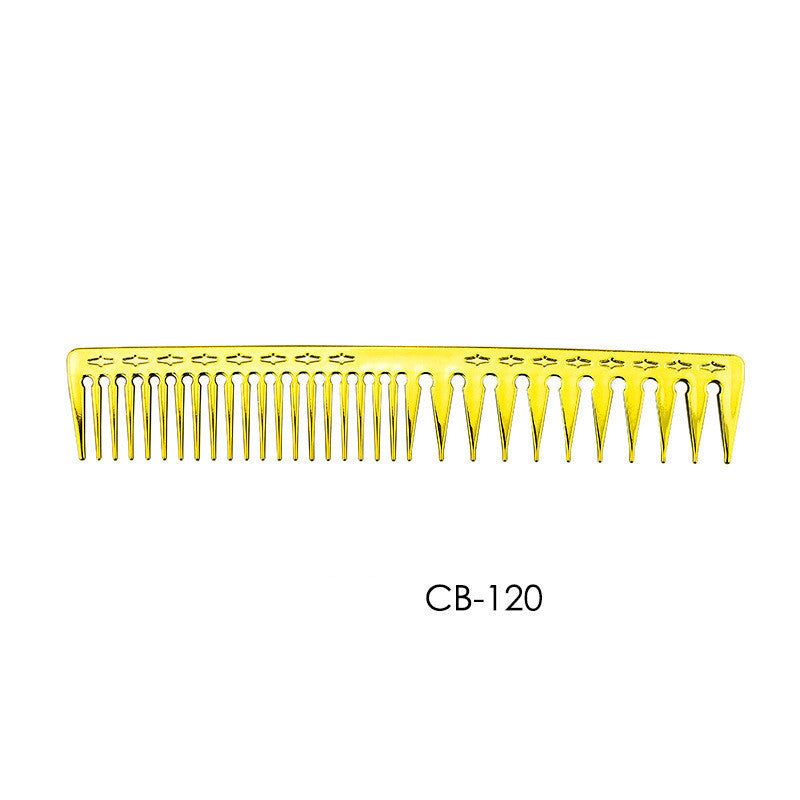 Electroplated Golden Hair Comb Professional Hairdresser Hair Salon Styling High Temperature Comb