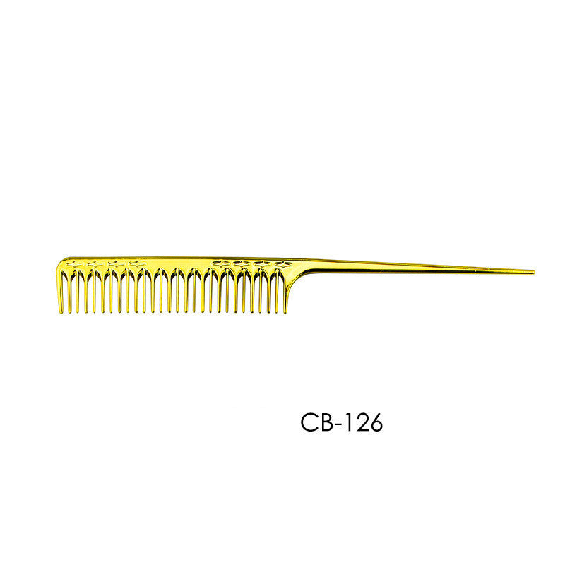 Electroplated Golden Hair Comb Professional Hairdresser Hair Salon Styling High Temperature Comb