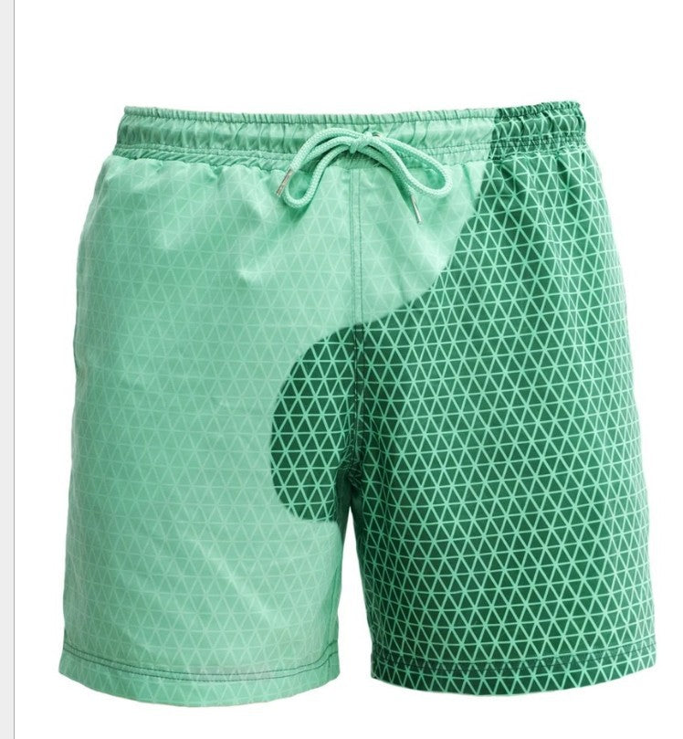 Discoloration In Water  Beach Sports Fitness Shorts  Quick-Drying Swimming Trunks  Temperature Change