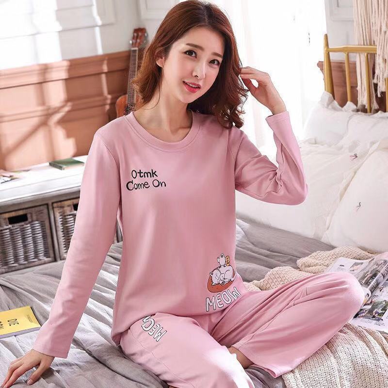 Spring And Autumn Pajamas Women\'S Long Sleeve Pure Cotton Leisure Home Clothes