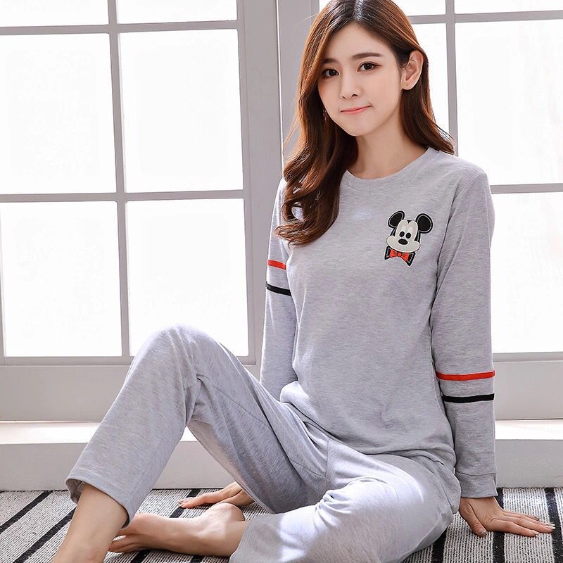 Spring And Autumn Pajamas Women\'S Long Sleeve Pure Cotton Leisure Home Clothes