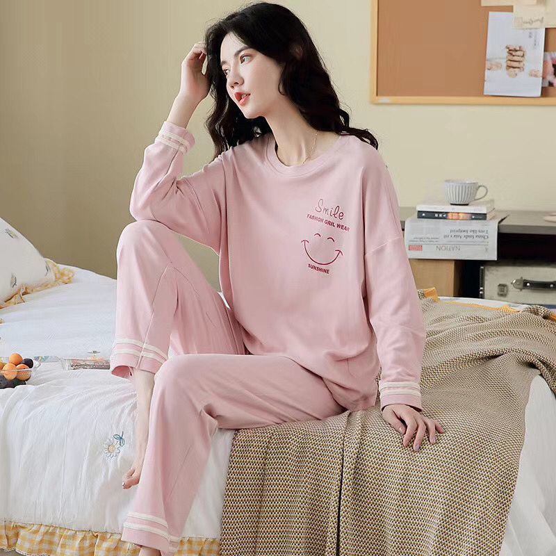 Spring And Autumn Pajamas Women\'S Long Sleeve Pure Cotton Leisure Home Clothes