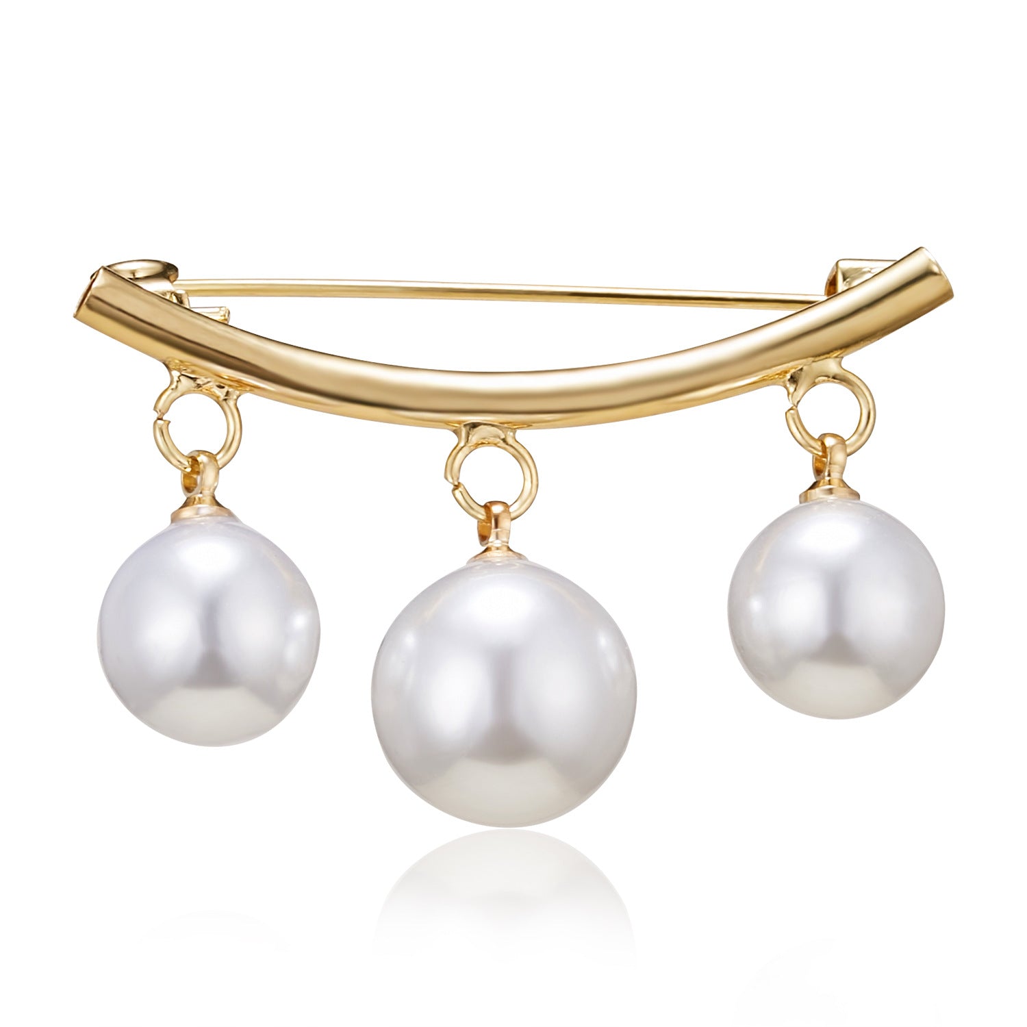 Creative New Pearl Horizontal Big Brooch