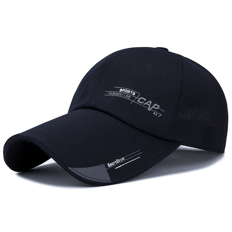 Spring And Summer Simple Running Size Lengthened Eaves Baseball Cap Men'S Sunshade Sun Hat Low Price Big Eaves Hat Cap87