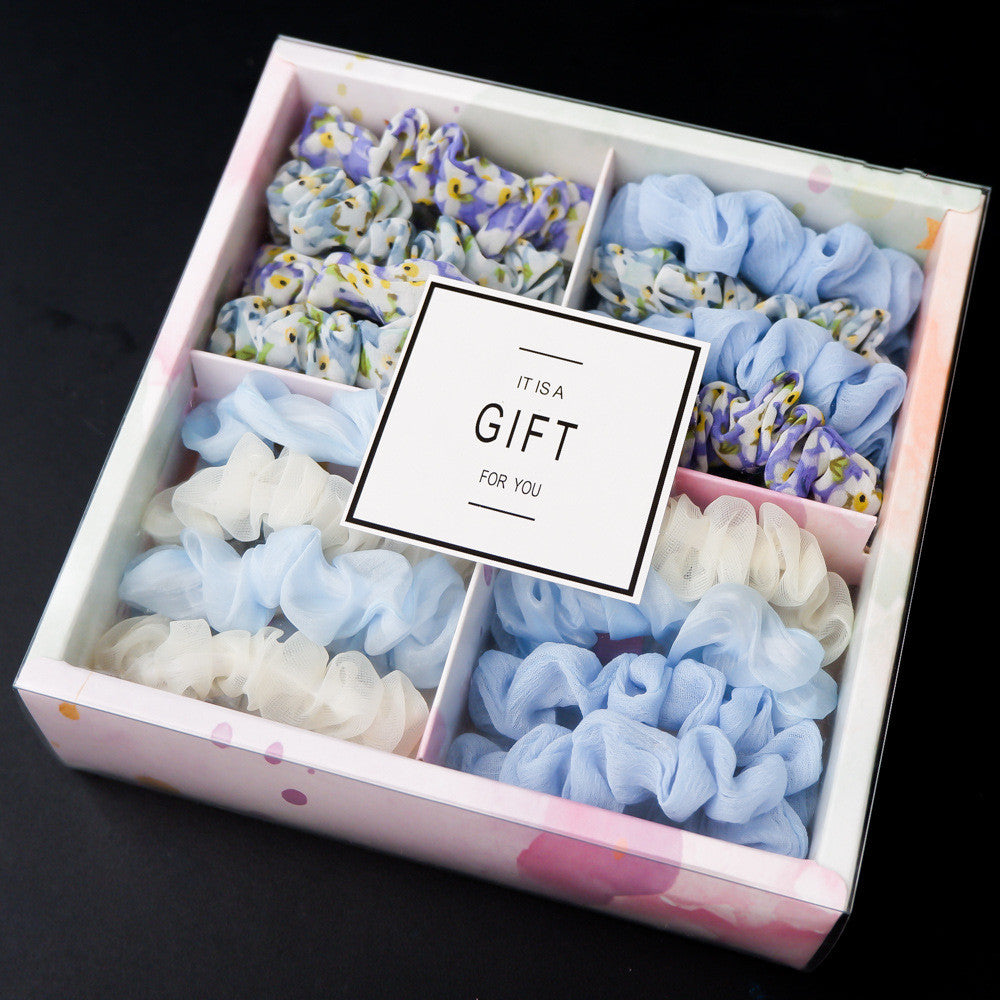 Girls' Popular Large Intestine Hair Rope Hair Tie Gift Box