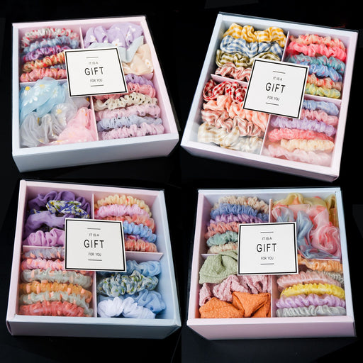 Girls' Popular Large Intestine Hair Rope Hair Tie Gift Box