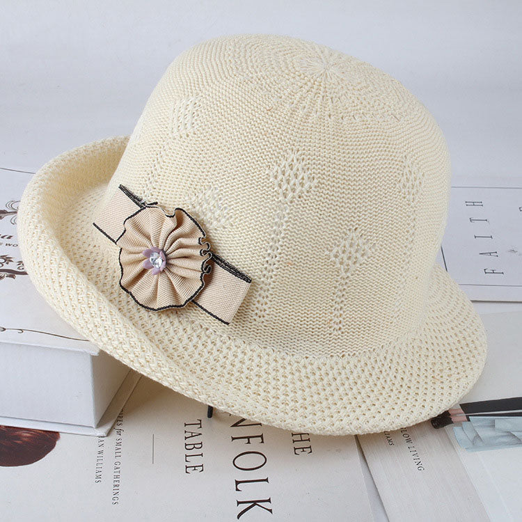 Women'S Hats Korean Version Of The Fashion Alice Along The Flower Knitted Women'S Hats Sun Hats