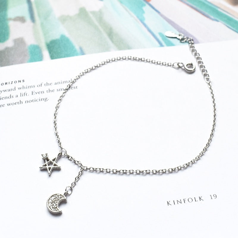 Fashion Jewelry Fine Asymmetric Star And Moon Bracelet Women